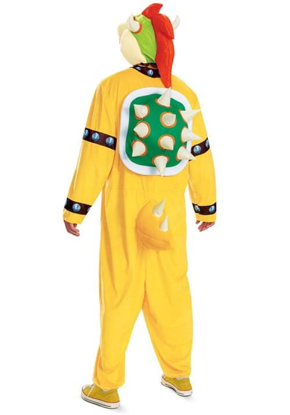 Adult Super Mario Bowser Hooded Jumpsuit Costume - US 4288
