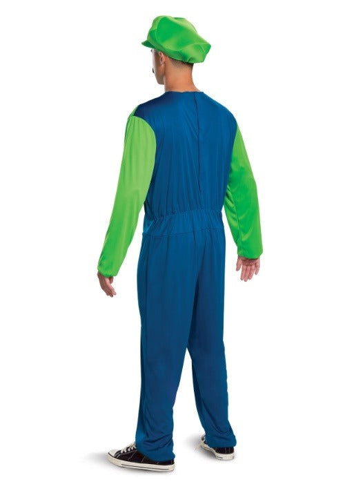 Super Mario Adult Retro Luigi Costume - US 0456