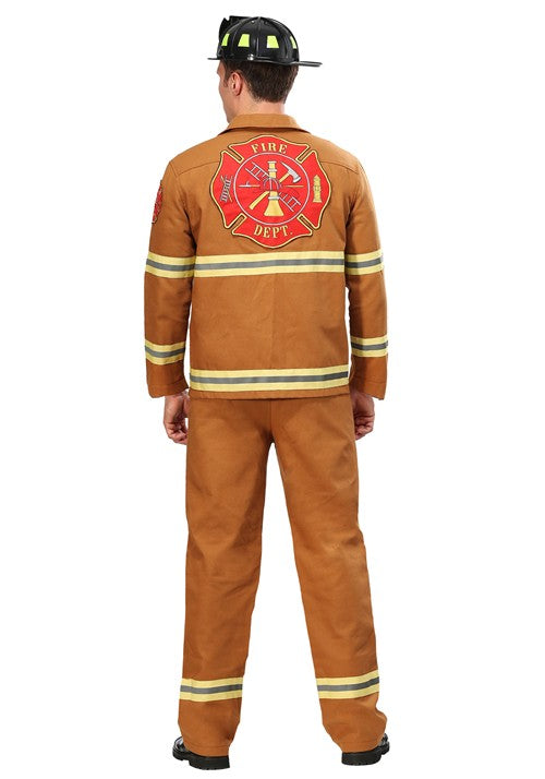 Men's Tan Firefighter Uniform Costume - US 0244