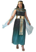Teal Ombre Cleopatra Costume for Women - US 3135