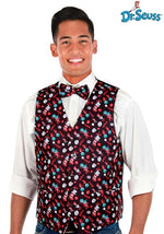 Adult The Cat in the Hat Pattern Vest & Bow Tie Kit - US 0693