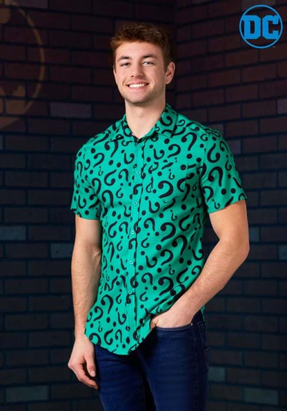 The Riddler Button Up Shirt for Adults - US 5641
