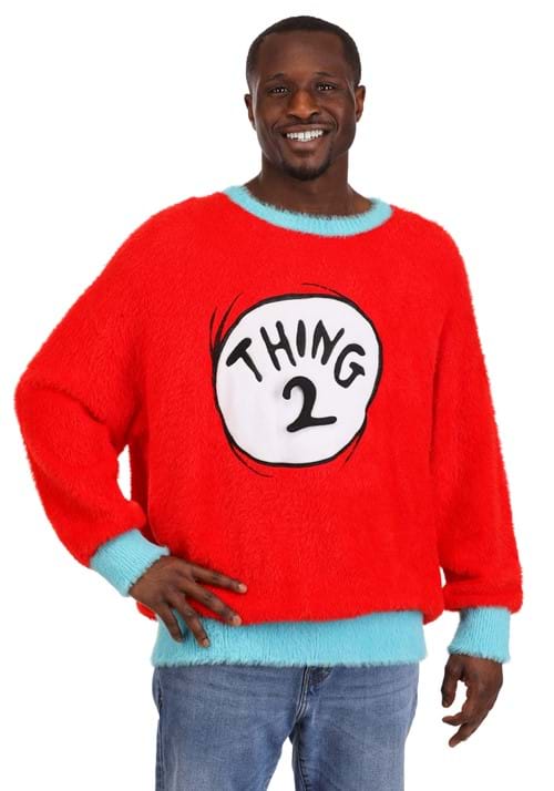 Dr. Seuss Adult Thing 1 & 2 Christmas Sweater - US 3222