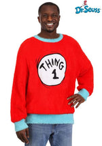 Dr. Seuss Adult Thing 1 & 2 Christmas Sweater - US 3222
