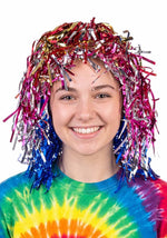 Adult Tinsel Rainbow Color Costume Wig - US 0112