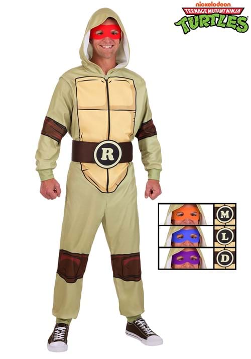 Adult Teenage Mutant Ninja Turtles Hooded Jumpsuit Costume - US 9590