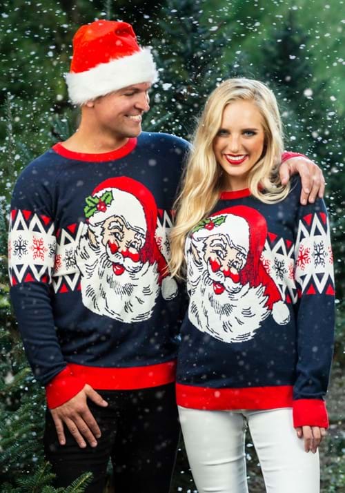 Adult Vintage Santa Ugly Christmas Sweater - US 3767