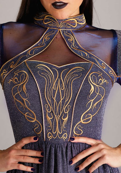 Women's Violet Sorceress Costume - US 4538