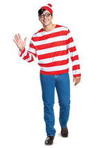 Where's Waldo Adult Striped Waldo Costume - US 7904