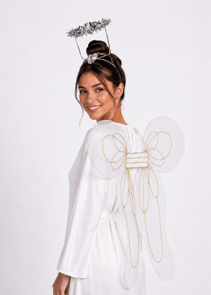 31-Inch Adult White Angel Costume Wings - US 7491
