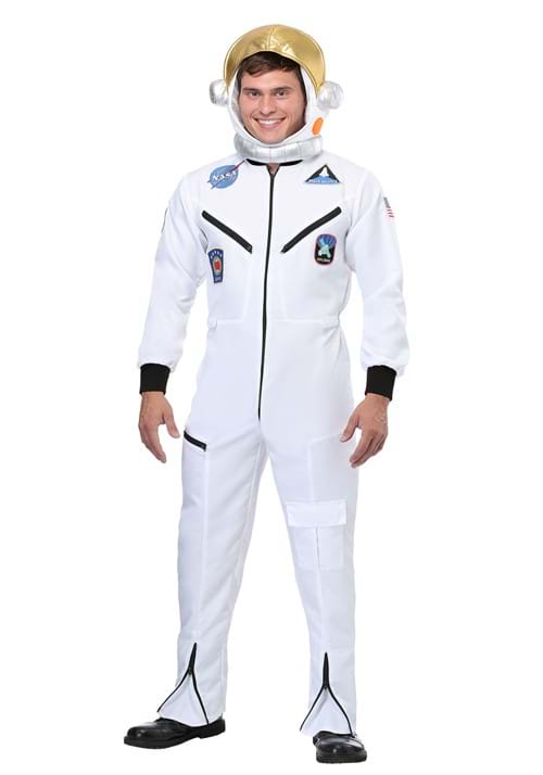 White Astronaut Jumpsuit Adult Costume - US 9537