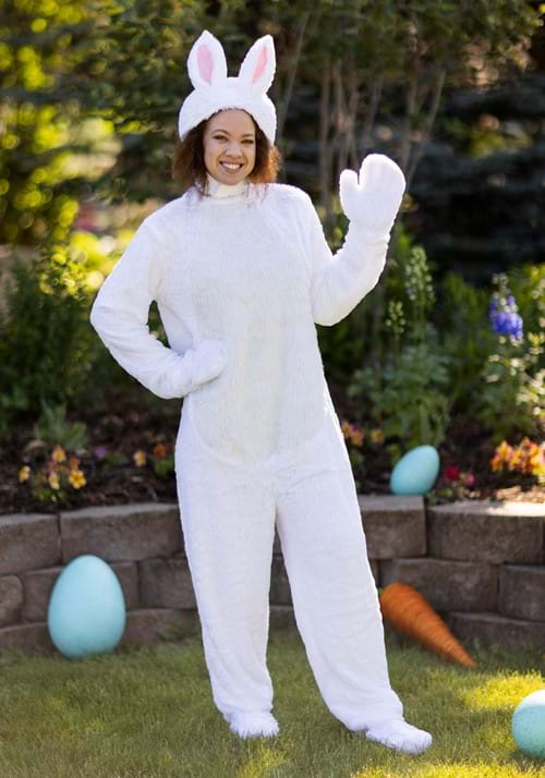 Adult Open Face White Bunny Costume - US 1213