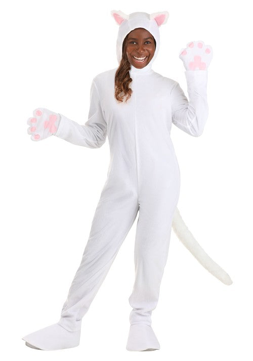 White Cat Costume for Adults - US 2596