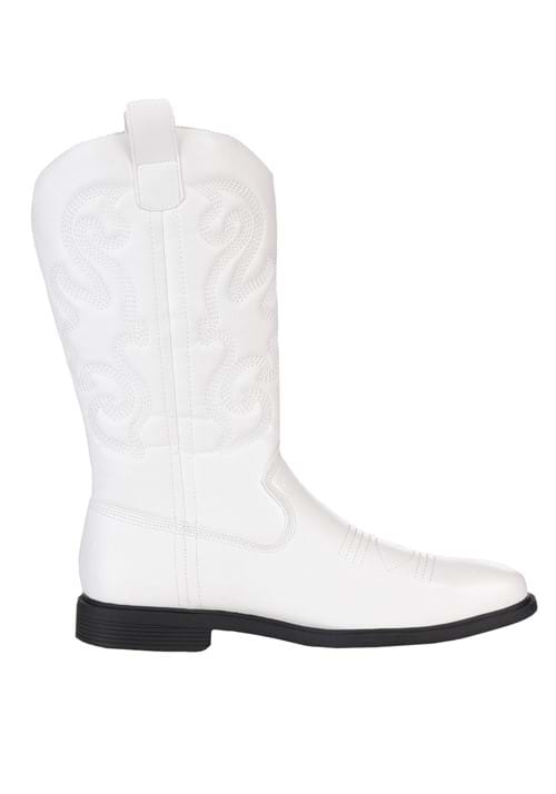 Men's White Cowboy Costume Boots - US 2290