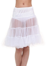 White Knee Length Crinoline for Adults - US 0934