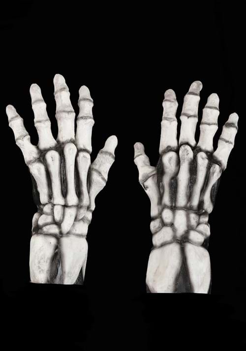White Skeleton Claw Gloves for Adults - US 5533