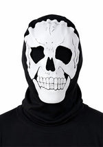 Adult White Skull Pullover Hood Accessory - US 2684