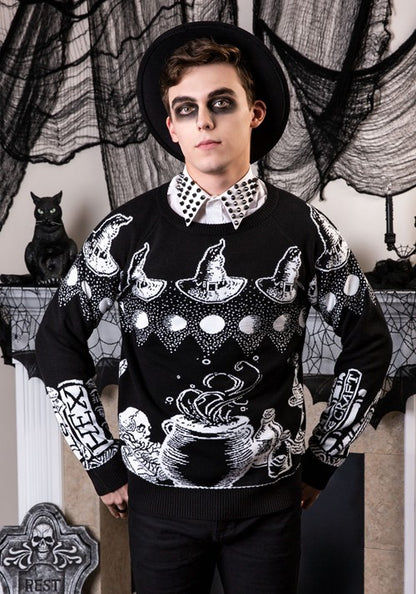 Witch Spellcraft and Curios Halloween Sweater for Adults - US 6269