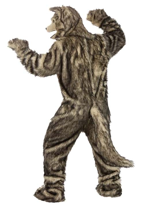 Wolf Mascot Costume with Mouth Mover Mask for Adults - US 4712