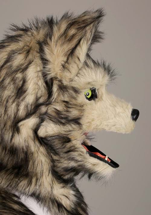 Wolf Mascot Costume with Mouth Mover Mask for Adults - US 4712