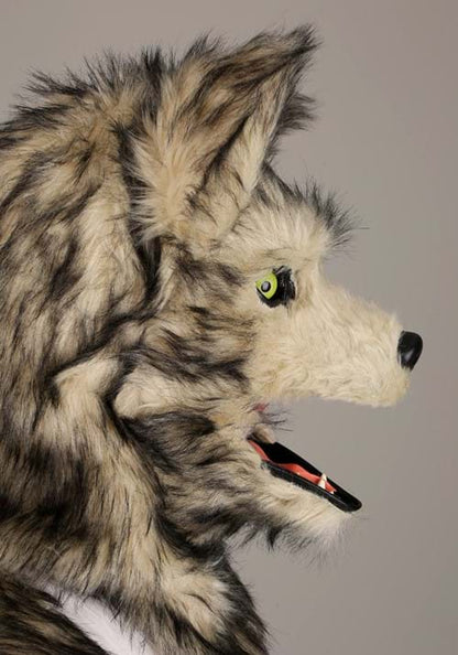 Wolf Mascot Costume with Mouth Mover Mask for Adults - US 4712