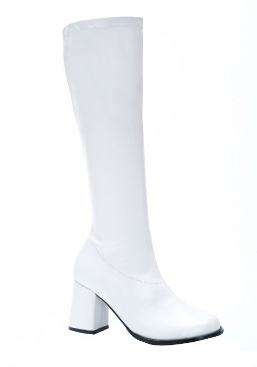 Women's White Gogo Costume Boots - US 7670