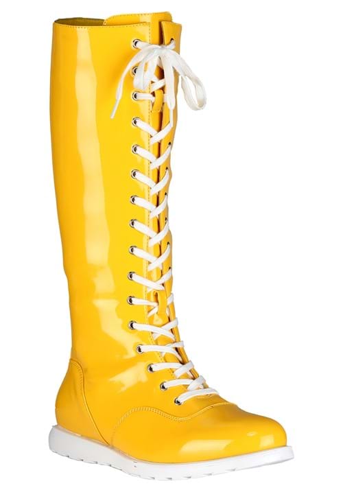 Yellow Wrestling Costume Adult Boots - US 8272