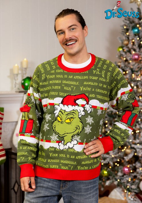 You're a Mean One Mr. Grinch Sweater for Adults - US 4947