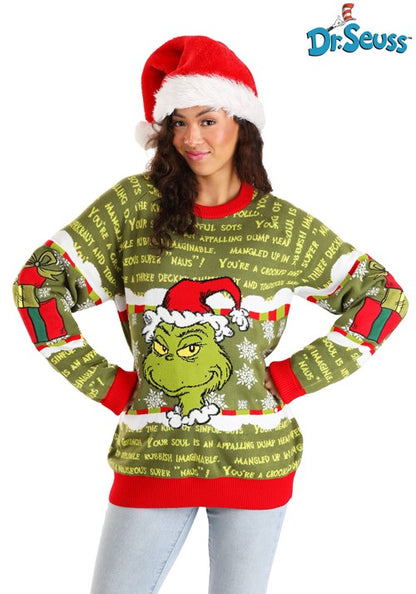 You're a Mean One Mr. Grinch Sweater for Adults - US 4947