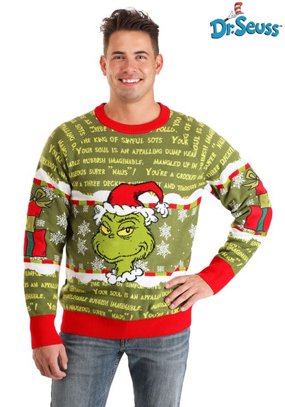 You're a Mean One Mr. Grinch Sweater for Adults - US 4947