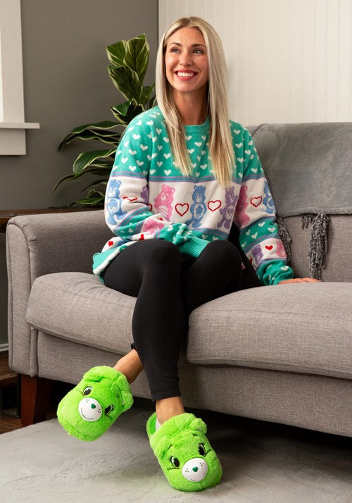 Good Luck Bear Care Bears Slippers for Adults - US 0087