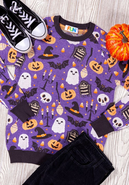 Halloween Mischief Adult Halloween Sweater - US 2261