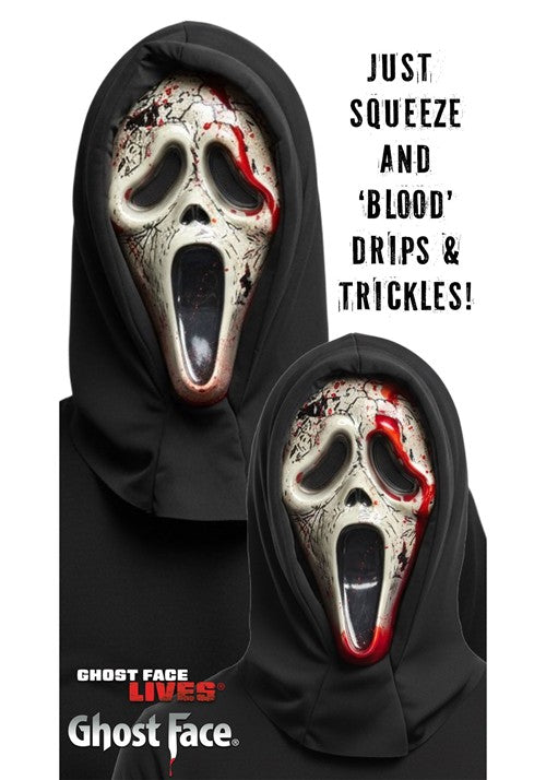 Adult Aged Ghost Face Bleeding Costume Mask - US 6234