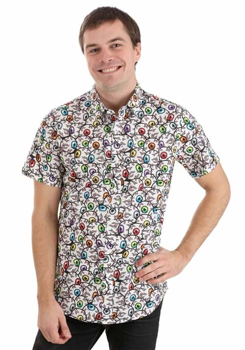 Adult All the Eyeballs Button-Up Shirt - US 9216