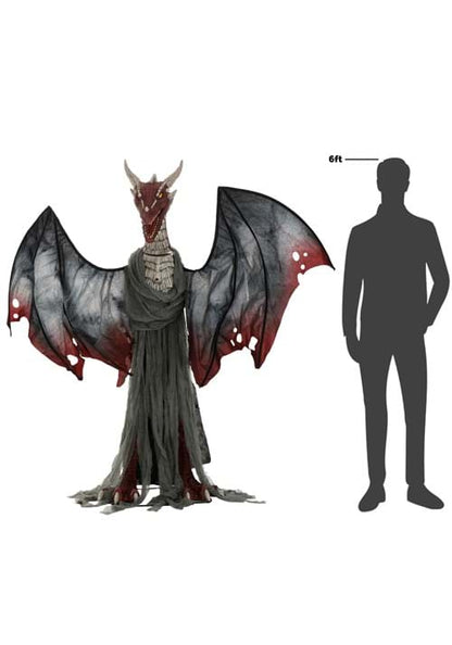 6FT Animated Brimstone Dragon Halloween Decoration - US 9563