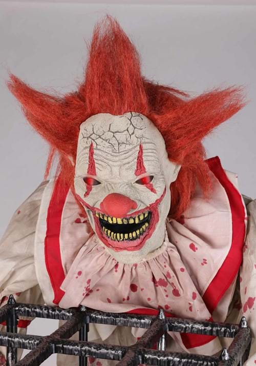 7FT Animated Cagey the Clown with Caged Clown Decoration - US 0919