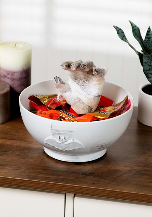Animated Mummy Hand Candy Bowl - US 4585