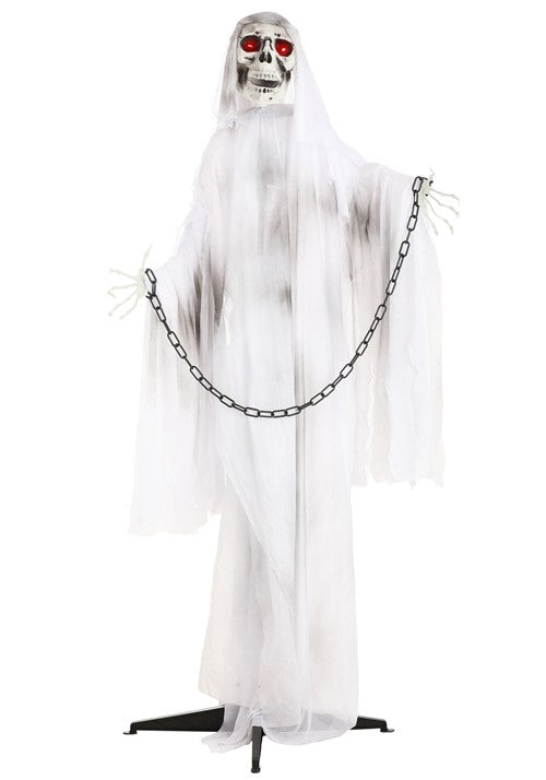5.5FT Chained Skeleton Ghost Animatronic Decoration - Scream Saver - US 5496