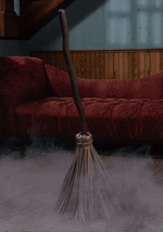 38-Inch Animatronic Enchanted Magical Broom Decoration - US 9298