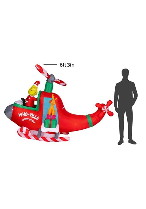 10FT Animated Grinch in Helicopter Inflatable Decoration - US 6615