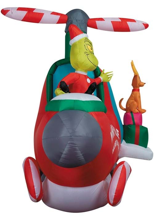 10FT Animated Grinch in Helicopter Inflatable Decoration - US 6615