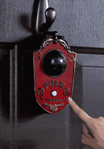Animated Red Doorbell Halloween Decoration - US 8557