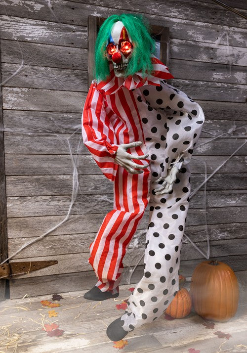 4.5FT Animated Talking Evil Clown Hanging Decoration - US 8954