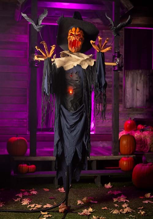 7FT Animated Raven Scarecrow Halloween Decoration - US 5308