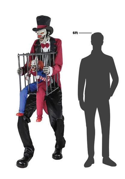 7FT Animated Rotting Ringmaster Halloween Decoration - US 1177