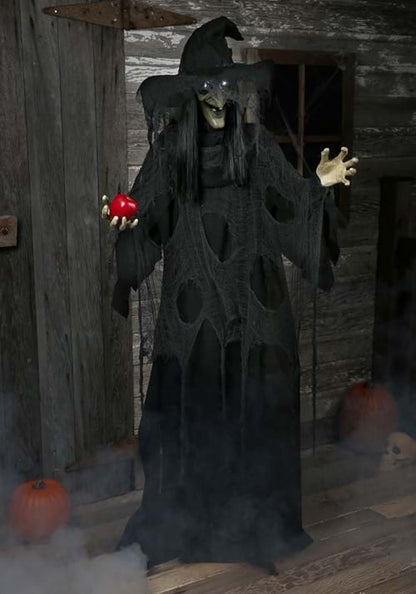 5.8FT Animated Standing Black Witch Decoration - Scream Saver - US 3685