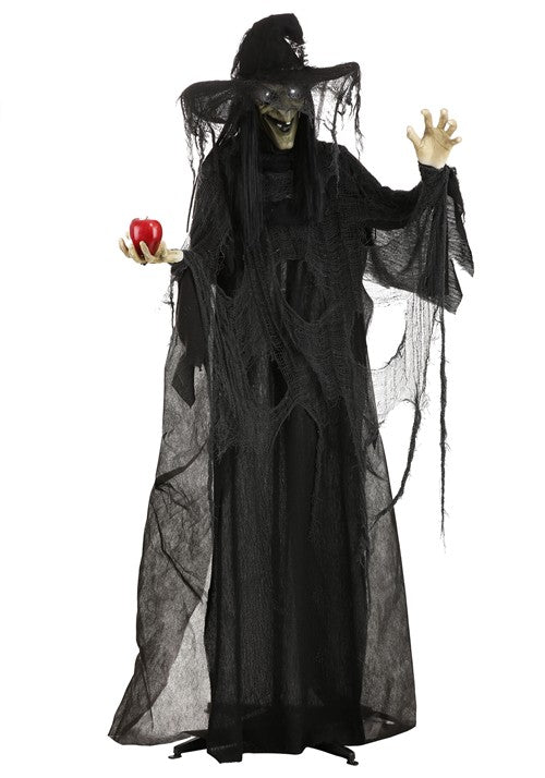 5.8FT Animated Standing Black Witch Decoration - Scream Saver - US 3685