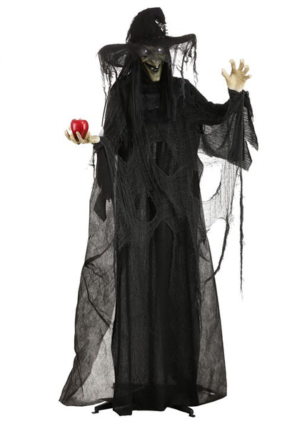 5.8FT Animated Standing Black Witch Decoration - Scream Saver - US 3685