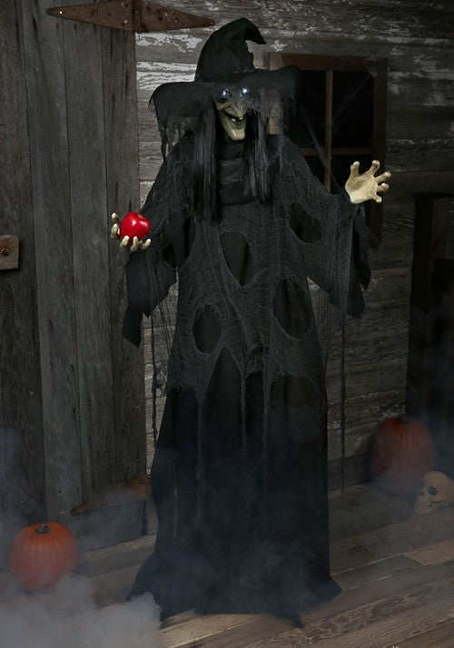 5.8FT Animated Standing Black Witch Decoration - Scream Saver - US 3685