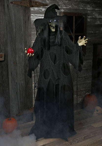 5.8FT Animated Standing Black Witch Decoration - Scream Saver - US 3685
